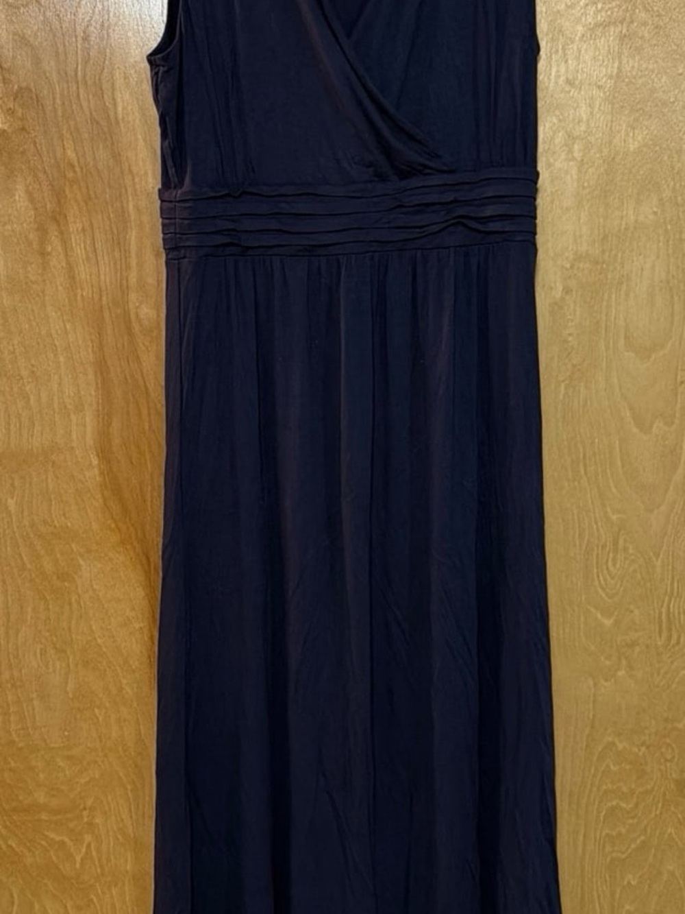 Design History Navy Sleeveless Maxi Dress with Ruched Waistband